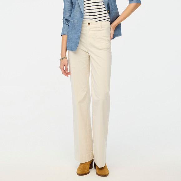 J.Crew Factory Petite high-rise patch-pocket wide-leg pant P28 - Picture 1 of 3